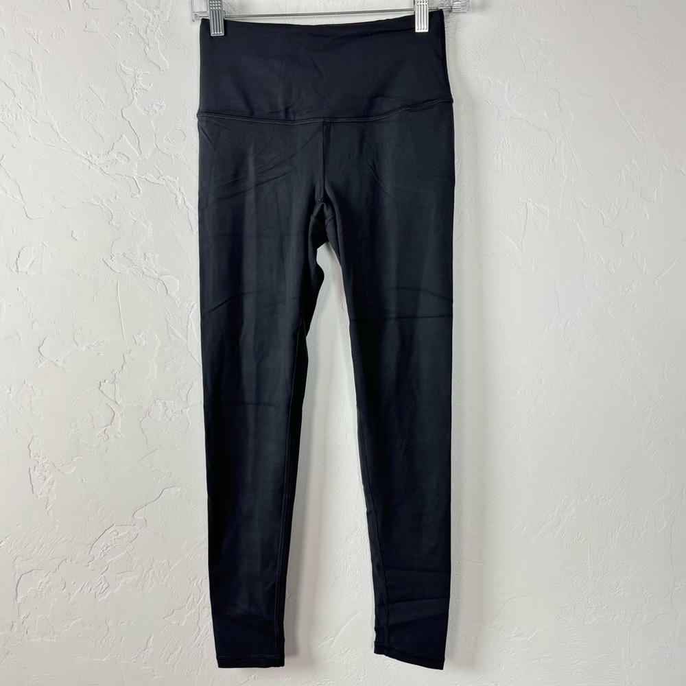 Prana Leggings Layna 7/8 Solid Black High Rise‎ Workout Athletic Yoga Nylon Knit